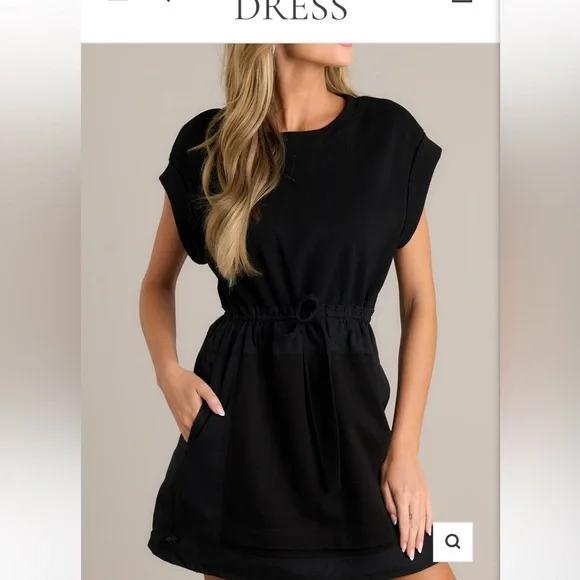 Entro Black Feeling Alright Size Small MODERN MINIMAL BLACK MINI DRESS - Picture 2 of 11